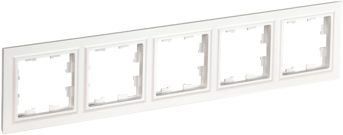 BRITE Рамка 5-местная РУ-5-БрБ белая IEK BR-M52-K01 - фото 1143