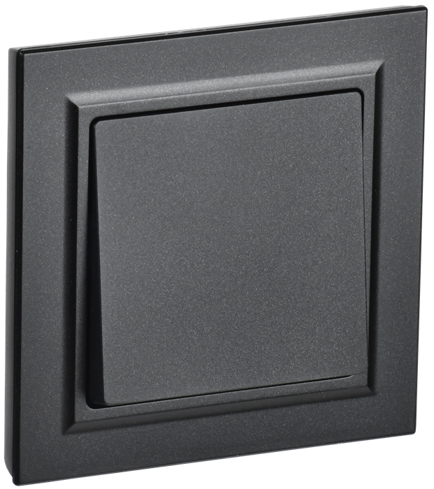 BRITE Выключатель 1-клавишный 10А в сборе ВСР10-1-0-БрЧ черный IEK BR-V10-0-10-K02-F - фото 1301