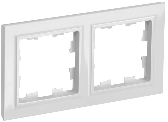 BRITE Рамка 2-местная РУ-2-БрБ белая IEK BR-M22-K01 - фото 1425