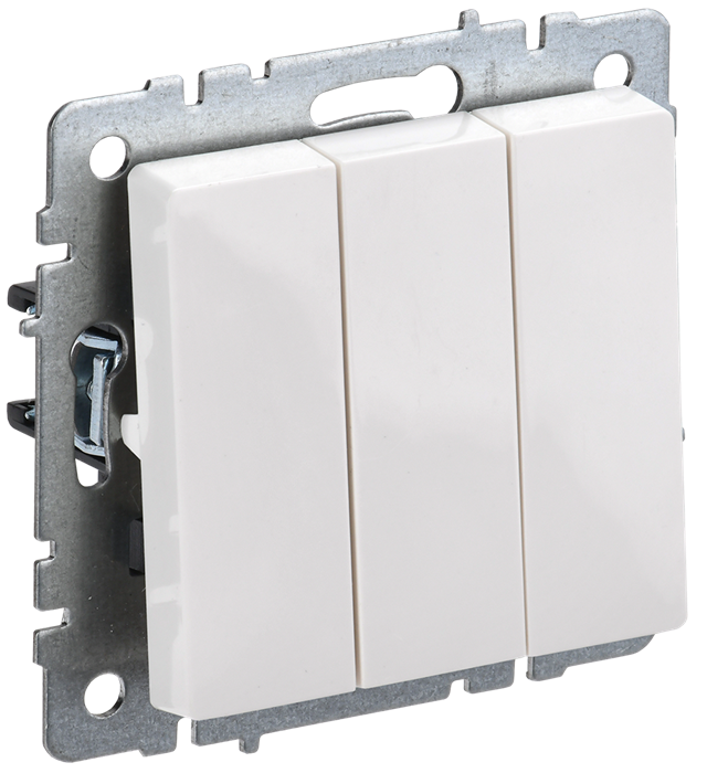 Выключатель BRITE 3-клавишный 10А ВС10-3-0-БрБ белый IEK BR-V30-0-10-K01 - фото 1441
