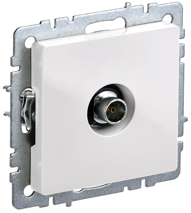 BRITE Розетка TV оконечная РТВ11-0-БрБ белый IEK BR-A10-O-K01 - фото 1513