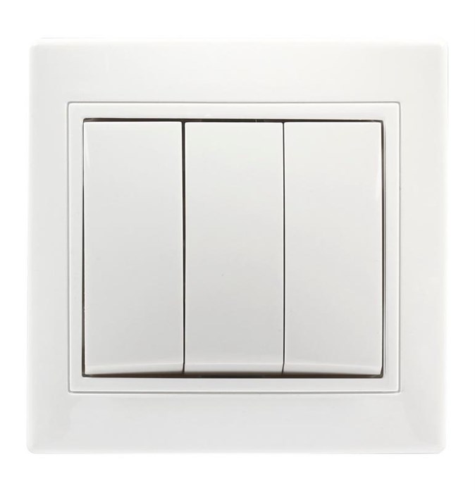 Выключатель 3-клавишный 10А белый "Венера" (SBE-01w-10-SW3-0) SBE-01w-10-SW3-0 - фото 1711
