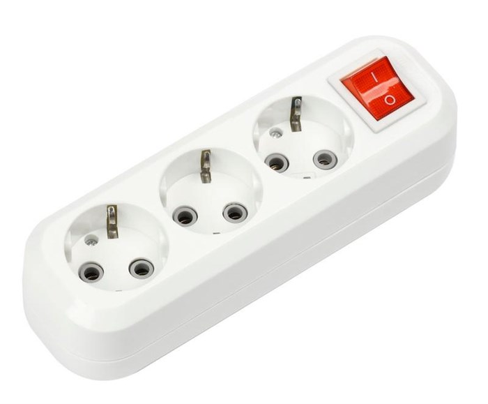 Колодка 3 гнезда 16А/3,5кВт c выключателем и заземлением (SBE-16-3-00-ZS) SBE-16-3-00-ZS - фото 261