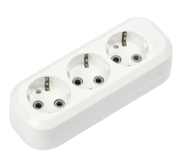 Колодка 3 гнезда 16А/3,5кВт c заземлением (SBE-16-3-00-Z) SBE-16-3-00-Z - фото 262