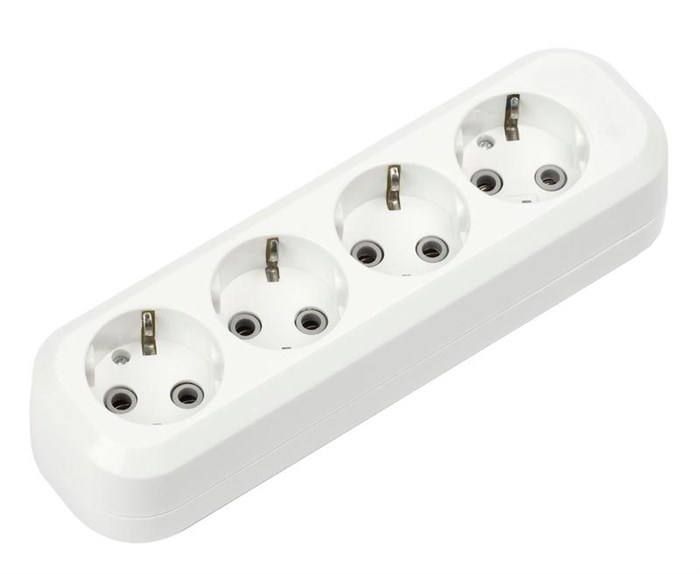 Колодка 4 гнезда 16А/3,5кВт с заземлением (SBE-16-4-00-Z) SBE-16-4-00-Z - фото 264