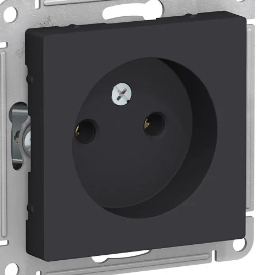 Розетка 1гн без З/К с/у карбон механизм 16А AtlasDesign Systeme Electric (1/5) ATN001041 - фото 4406