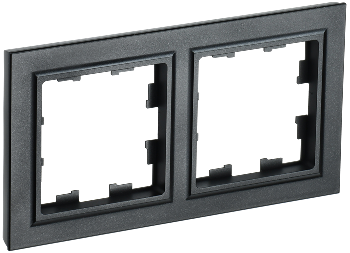 BRITE Рамка 2-местная РУ-2-БрЧ черный IEK BR-M22-K02 - фото 46152