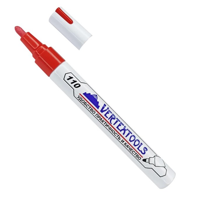 МАРКЕР МАСЛЯНЫЙ СТРОИТЕЛЬНЫЙ КРАСНЫЙ 0020-03 - фото 4764