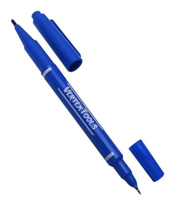 МАРКЕР СТРОИТЕЛЬНЫЙ СИНИЙ двух-нний 00010-03 - фото 4778