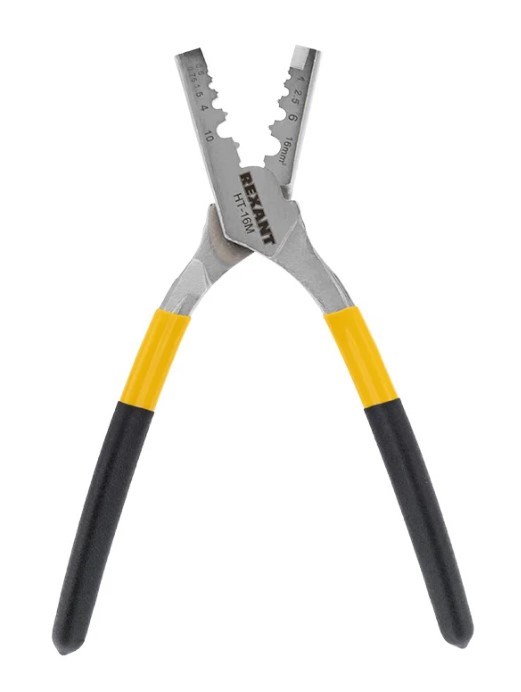 Пресс-клещи для обжима втулочных наконечников 0,5-16мм (HT-16M) REXANT 12-3208 - фото 4791