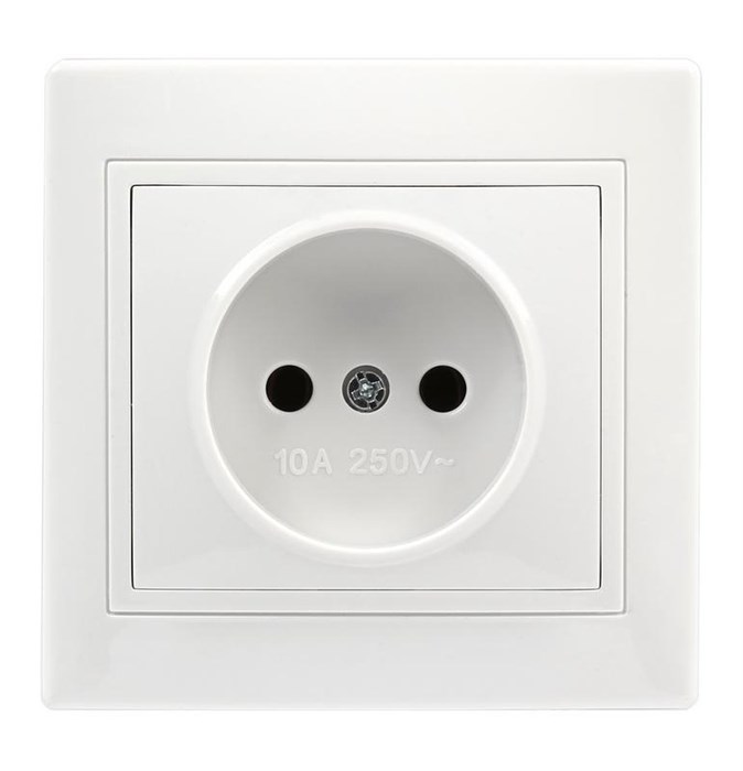 Розетка 1-местная без заземления 10А белая "Венера" (SBE-01w-10-S1-N-c) SBE-01w-10-S1-N-c - фото 514