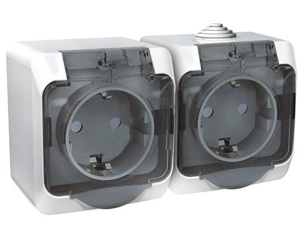 Розетка 2гн с З/К с крыш. шторки о/у белый 16А IP44 Этюд Systeme Electric (1/7) PA16-244B - фото 5942