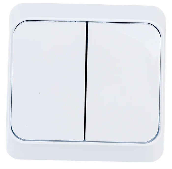 Выключатель 2кл о/у белый IP20 Этюд Systeme Electric (1/25/200) BА10-002B - фото 5966