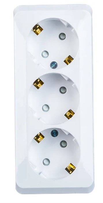 Розетка 3гн с З/К о/у белый 16А IP20 Этюд Systeme Electric (1/9/72) PA16-011B - фото 5969
