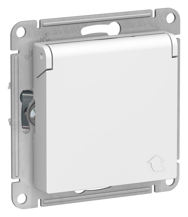 Розетка 1гн с З/К с крыш. шторки с/у белый механизм 16А AtlasDesign Systeme Electric (1/15) ATN000146 - фото 6017