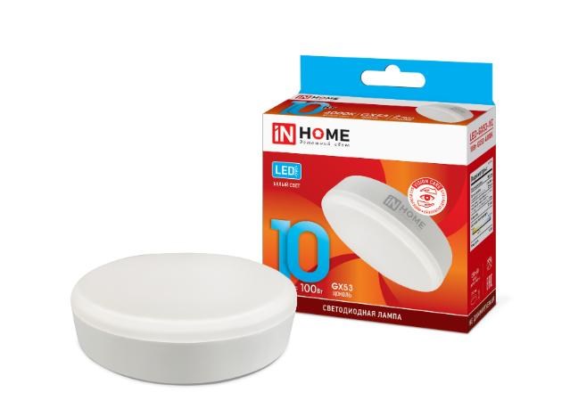 Лампа светодиодная LED-GX53-VC 10Вт 230В 4000К 800Лм In Home 4690612020761 - фото 614