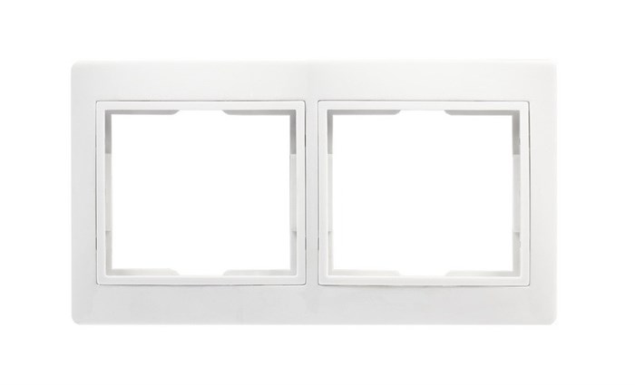 Рамка 2-местная горизонтальная белая "Венера" (SBE-01w-00-FR-2) SBE-01w-00-FR-2 - фото 6154