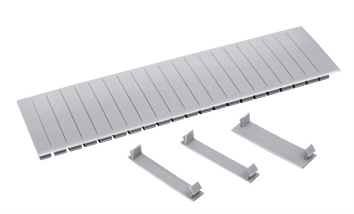 Заглушка 12 модулей серая IEK YZM10-12 - фото 6762