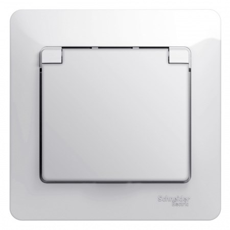Розетка 1гн с З/К с крыш. шторки с/у белый в сборе 16А Glossa Systeme Electric (1/15) GSL000146 - фото 726