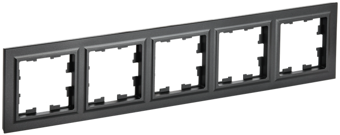 BRITE Рамка 5-местная РУ-5-БрЧ черный IEK BR-M52-K02 - фото 77