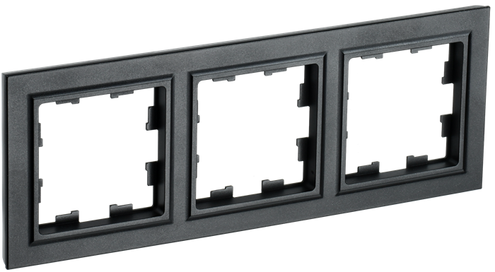 BRITE Рамка 3-местная РУ-3-БрЧ черный IEK BR-M32-K02 - фото 988