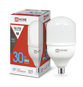 Лампа светодиодная LED-HP-PRO 30Вт 230В 6500К E27 2700лм IN HOME 4690612031088