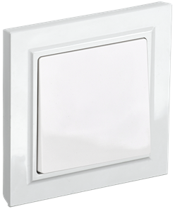 Выключатель BRITE 1-клавишный 10А в сборе ВСР10-1-0-БрБ белый IEK BR-V10-0-10-K01-F