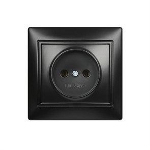 Розетка 1-местная без заземления 10А черная, "Венера" (SBE-01b-10-S1-N-c) SBE-01b-10-S1-N-c