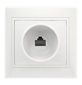 Розетка компьютерная RJ-45 1-местная белая "Венера" (SBE-01w-S1-RJ) SBE-01w-S1-RJ