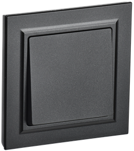 BRITE Выключатель 1-клавишный 10А в сборе ВСР10-1-0-БрЧ черный IEK BR-V10-0-10-K02-F