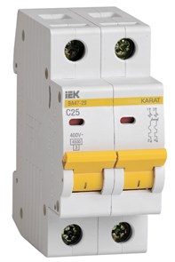 Авт.выкл.ВА47-29 2Р 25А 4,5 кА х-ка С ИЭК MVA20-2-025-C