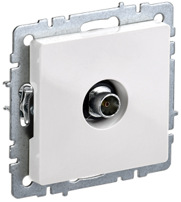 BRITE Розетка TV оконечная РТВ11-0-БрБ белый IEK BR-A10-O-K01