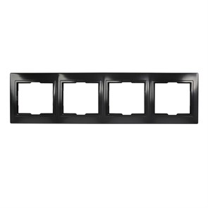 Рамка 4-местная горизонтальная черная "Венера" (SBE-01b-00-FR-4) SBE-01b-00-FR-4
