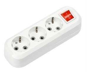 Колодка 3 гнезда 16А/3,5кВт c выключателем и заземлением (SBE-16-3-00-ZS) SBE-16-3-00-ZS