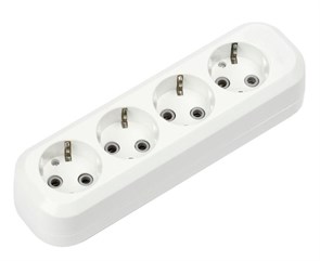 Колодка 4 гнезда 16А/3,5кВт с заземлением (SBE-16-4-00-Z) SBE-16-4-00-Z