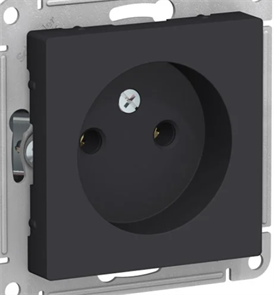 Розетка 1гн без З/К с/у карбон механизм 16А AtlasDesign Systeme Electric (1/5) ATN001041