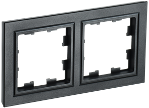 BRITE Рамка 2-местная РУ-2-БрЧ черный IEK BR-M22-K02