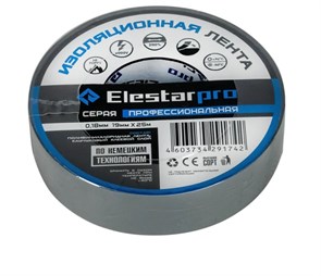 Лента изоляционная пвх "Elestarpro" 19ммх25м серая IT-0004