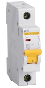 Авт.выкл.ВА47-29 1Р 40А 4,5 кА х-ка С ИЭК MVA20-1-040-C