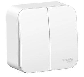 Выключатель 2кл о/у белый изол.пл. IP20 Blanca Systeme Electric (1/15) BLNVA105011