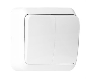 Выключатель 2-клавишный 10а белый "юпитер" sbe-03w-10-sw2-0