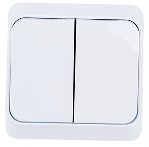 Выключатель 2кл о/у белый IP20 Этюд Systeme Electric (1/25/200) BА10-002B