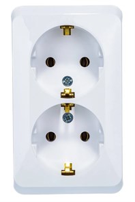 Розетка 2гн с З/К о/у белый 16А IP20 Этюд Systeme Electric (1/16/96) PA16-007B