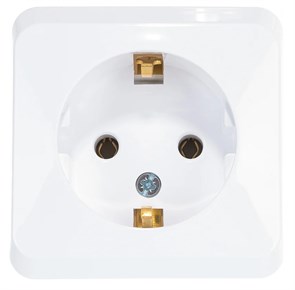Розетка 1гн с З/К о/у белый 16А IP20 Этюд Systeme Electric (1/17/136) PA16-003B