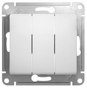 Выключатель 3кл с/у белый механизм Glossa Systeme Electric (1/20) GSL000131
