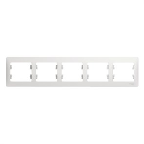 Рамка 5гн белый Glossa Systeme Electric (1/5/30) GSL000105