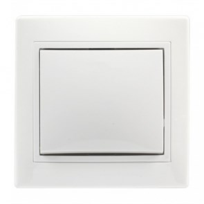 Выключатель 1-клавишный 10А белый "Венера" (SBE-01w-10-SW1-0-c) SBE-01w-10-SW1-0-c