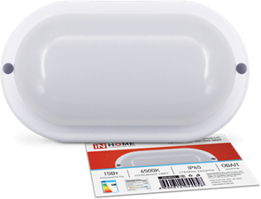 Светильник светодиод герметичный СПП 15Вт 6500К 1350Лм IP65 1565-ОВАЛ ЖКХ IN HOME (1/40) 4690612044958