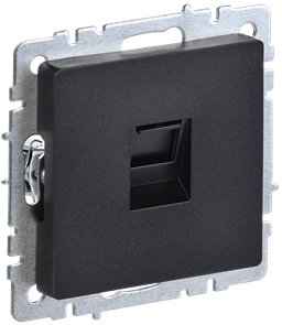 BRITE Розетка компьютерная RJ45 кат.5E РК10-БрЧ черный IEK BR-K10-1-K02