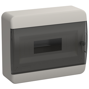 Бокс ЩРН-П-12мод настен пласт бел (дв.прозр) 1 ряд IP41 TEKFOR IEK (1/1/4) TF5-KP12-N-12-41-K01-K03-1